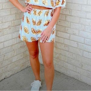 Boutique Sequin football shorts size medium NWT